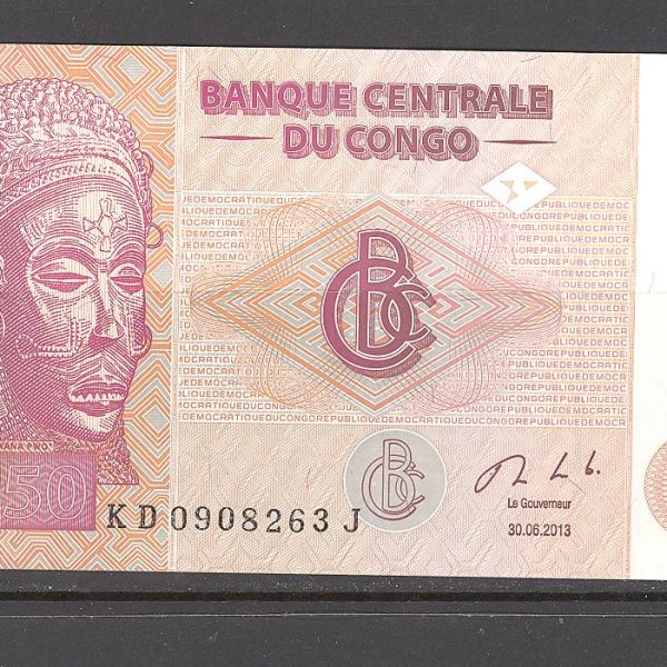 Kongas 50 frankų 2013 m. 1