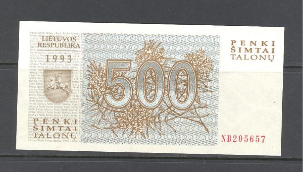 Lietuva 500 talonų 1993 m. 2