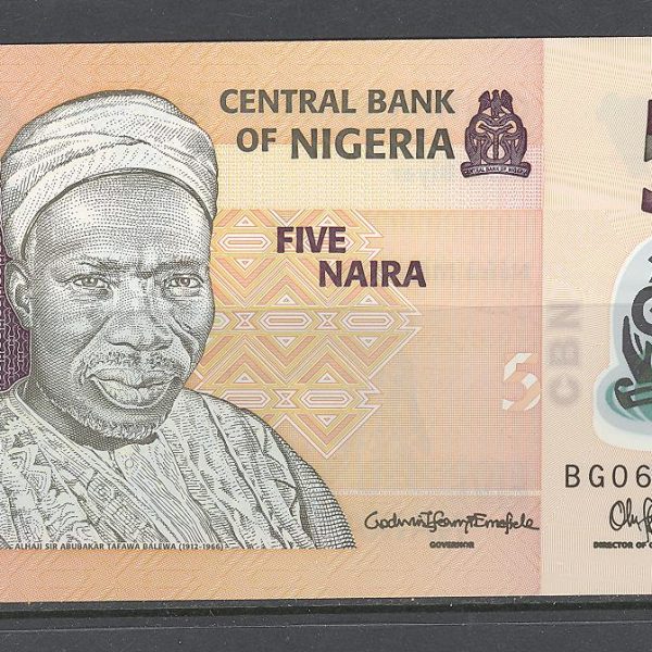 Nigerija 5 nairos 2015 m. 1