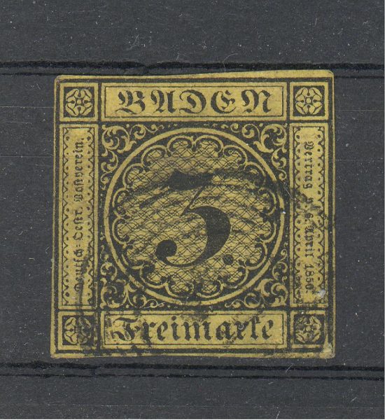 Baden 1851 m. Mi 2a 45 EUR 1