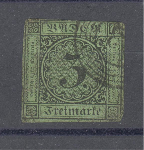 Baden 1853 m. Mi 6 10 EUR 1