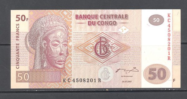 Kongas 50 frankų 2007 m. 1