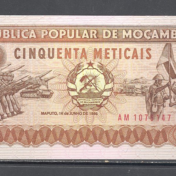 Mozambikas 50 metikalių 1986 m. 1